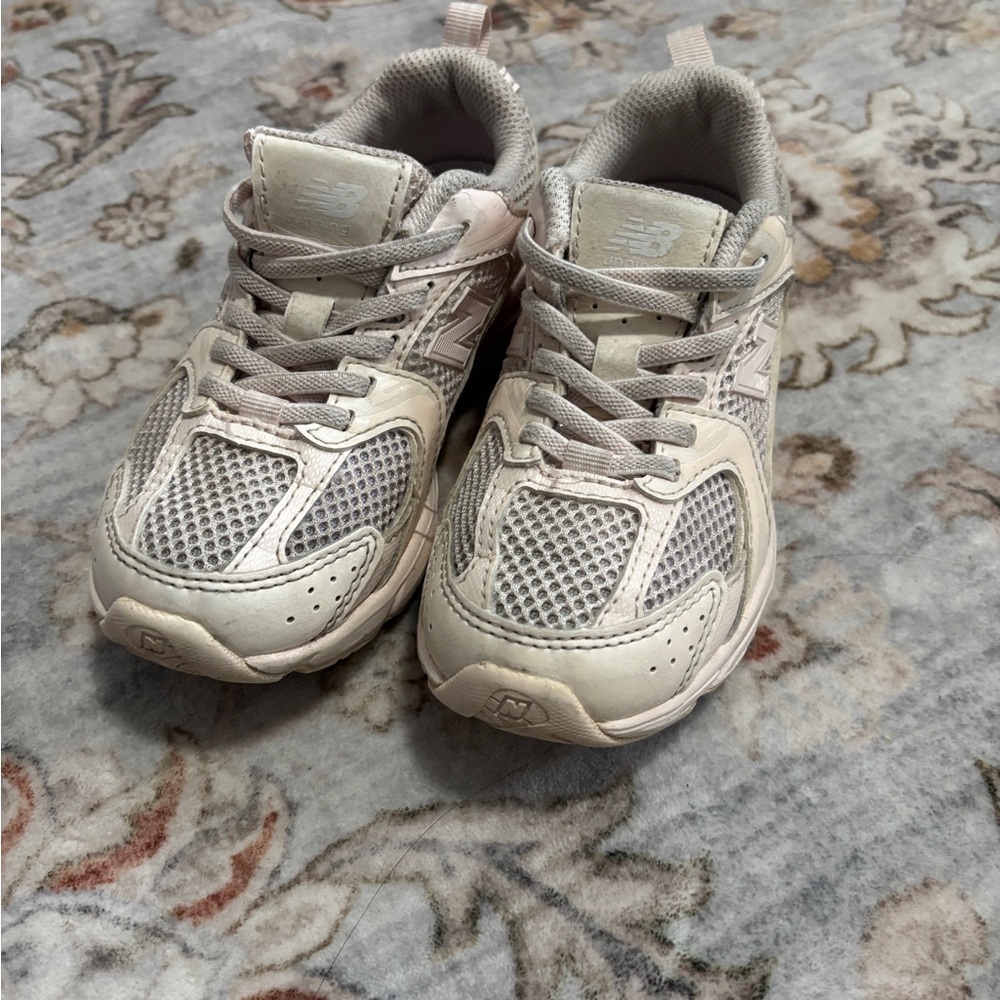 New Balance Kids' Beige and Light pink Sneakers